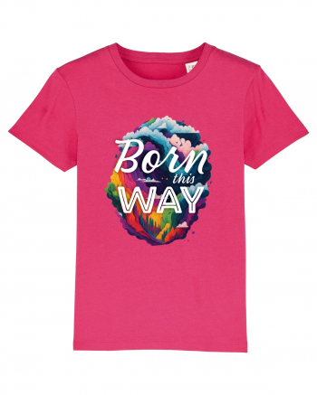 Born this way LGBTQ pride rainbow Raspberry