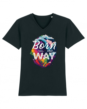 Born this way LGBTQ pride rainbow Black