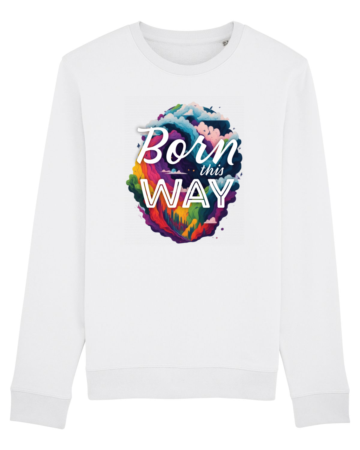 Bluză mânecă lungă Unisex Rise White