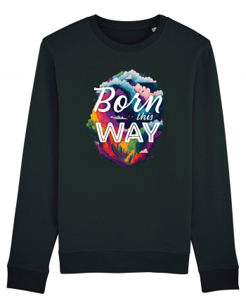 Born this way LGBTQ pride rainbow Black