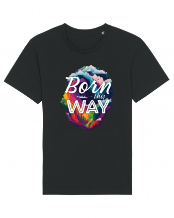 Born this way LGBTQ pride rainbow Black