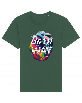 Born this way LGBTQ pride rainbow Bottle Green