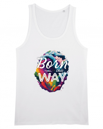 Born this way LGBTQ pride rainbow White