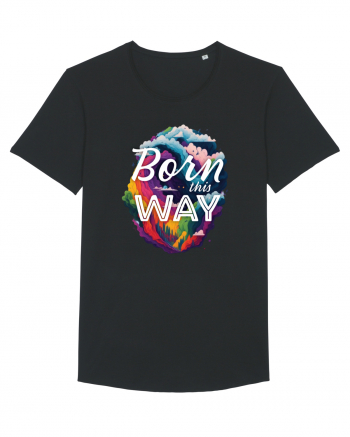 Born this way LGBTQ pride rainbow Black