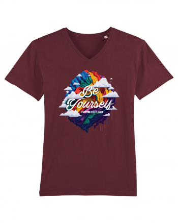 Be yourself . Everyone else is taken.  LGBTQ pride Burgundy