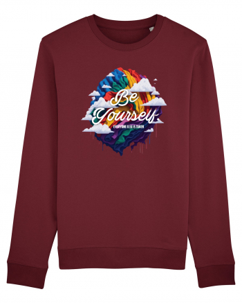 Be yourself . Everyone else is taken.  LGBTQ pride Burgundy