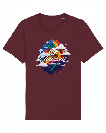 Be yourself . Everyone else is taken.  LGBTQ pride Burgundy