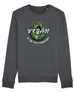 Vegan is my love language Bluză mânecă lungă Unisex Rise