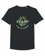 Vegan is my love language Tricou mânecă scurtă guler larg Bărbat Skater