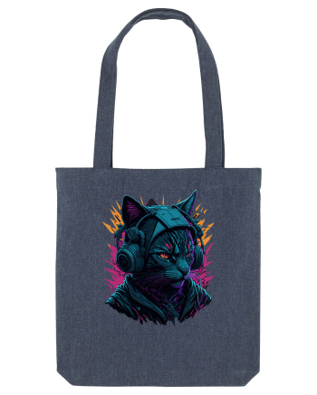 Cat Is A DJ for white Midnight Blue