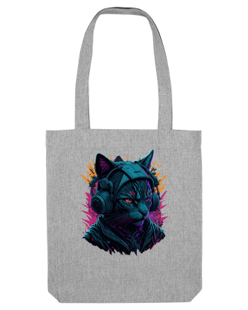 Cat Is A DJ for white Heather Grey