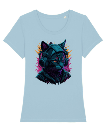 Cat Is A DJ for white Sky Blue