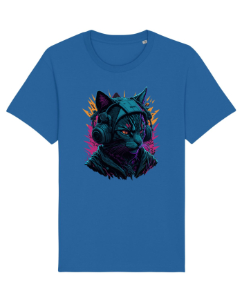 Cat Is A DJ for white Royal Blue