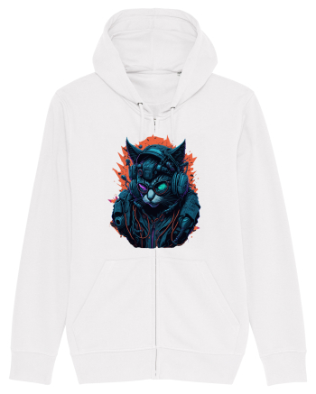 Cyborg Cat With Sunglasses for white White