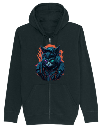 Cyborg Cat With Sunglasses for white Black