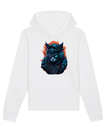 Cyborg Cat With Sunglasses for white White