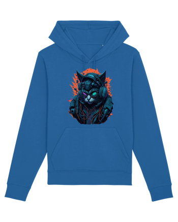 Cyborg Cat With Sunglasses for white Royal Blue