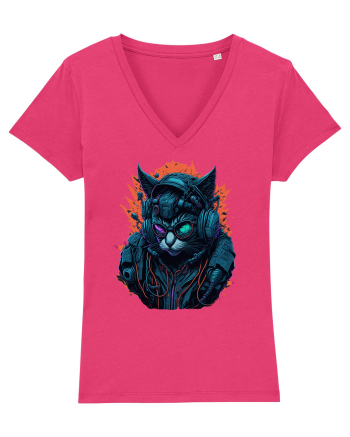 Cyborg Cat With Sunglasses for white Raspberry