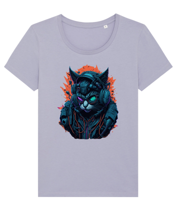 Cyborg Cat With Sunglasses for white Lavender