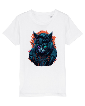 Cyborg Cat With Sunglasses for white White