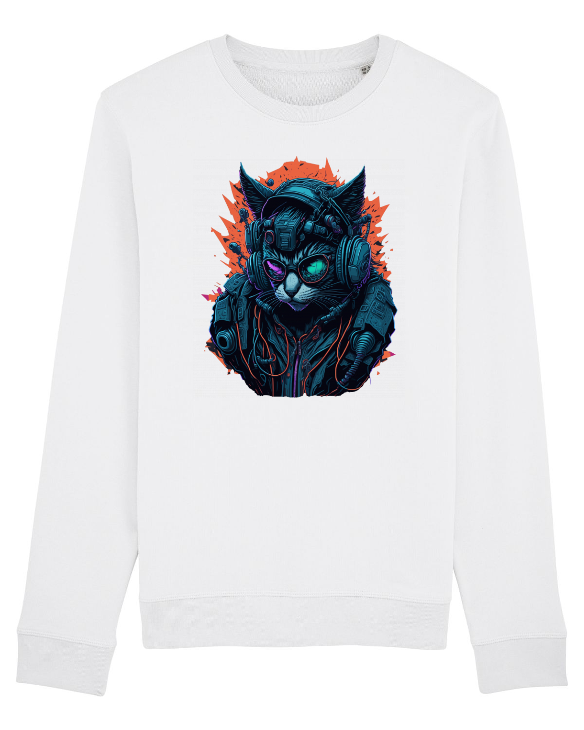 Bluză mânecă lungă Unisex Rise White