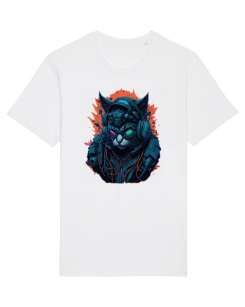 Cyborg Cat With Sunglasses for white White