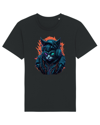 Cyborg Cat With Sunglasses for white Black