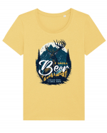 Beer Deer  Tricou mânecă scurtă guler larg fitted Damă Expresser