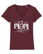I Love Mom Tricou mânecă scurtă guler V Damă Evoker