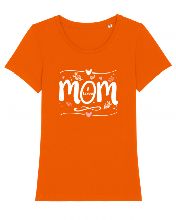 I Love Mom Bright Orange