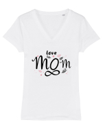 LOVE MOM FOREVER Tricou mânecă scurtă guler V Damă Evoker