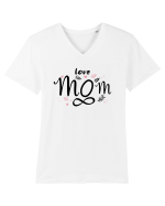 LOVE MOM FOREVER Tricou mânecă scurtă guler V Bărbat Presenter