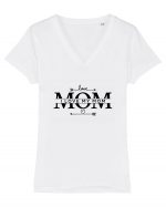 I LOVE MY MOM Tricou mânecă scurtă guler V Damă Evoker