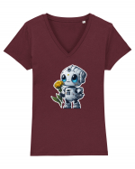 Robot love Tricou mânecă scurtă guler V Damă Evoker