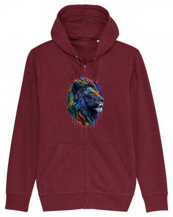 Rainbow Lion  Burgundy