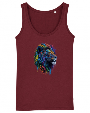 Rainbow Lion  Burgundy