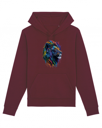 Rainbow Lion  Burgundy