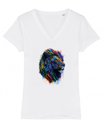 Rainbow Lion  White