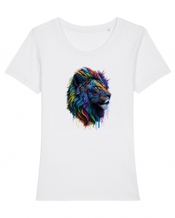 Rainbow Lion  White