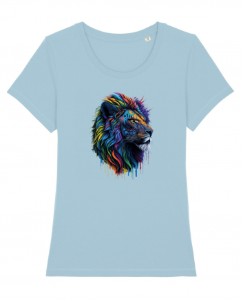 Rainbow Lion  Sky Blue