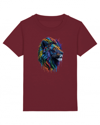 Rainbow Lion  Burgundy