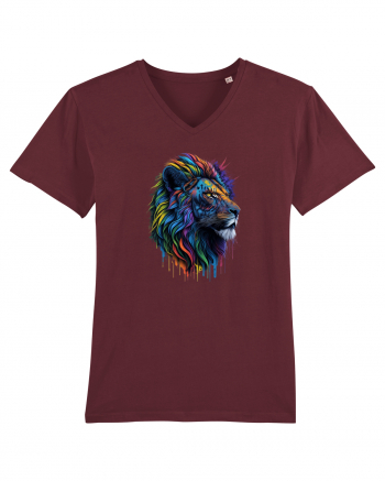 Rainbow Lion  Burgundy