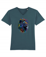 Rainbow Lion  Tricou mânecă scurtă guler V Bărbat Presenter