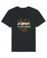 Vegan is my love language - heart Tricou mânecă scurtă Unisex Rocker