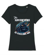 The adventure is calling 2 Tricou mânecă scurtă guler larg fitted Damă Expresser