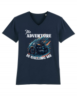 The adventure is calling 2 Tricou mânecă scurtă guler V Bărbat Presenter