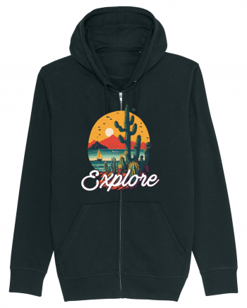 Explore - plaja cu cactusi si apus de soare Black