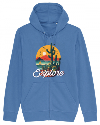 Explore - plaja cu cactusi si apus de soare Bright Blue