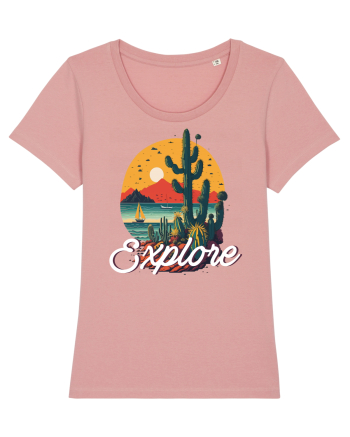 Explore - plaja cu cactusi si apus de soare Canyon Pink