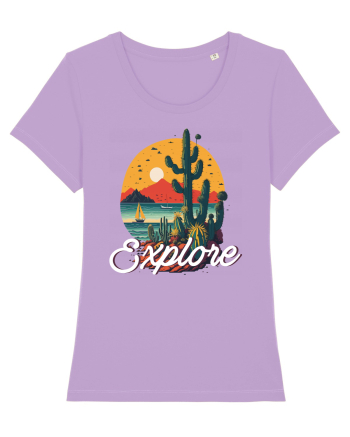 Explore - plaja cu cactusi si apus de soare Lavender Dawn
